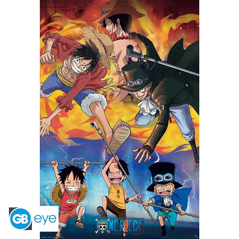 ONE PIECE - Affiche Maxi 91,5x61 - Ace Sabo Luffy