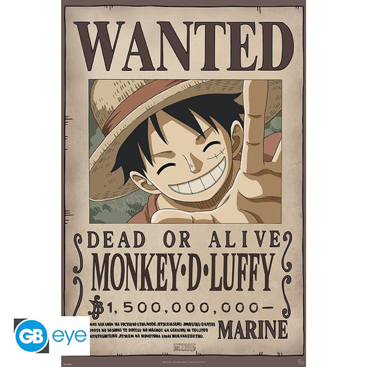 ONE PIECE - Affiche Maxi 91,5x61 - Wanted Luffy Nouveau 2