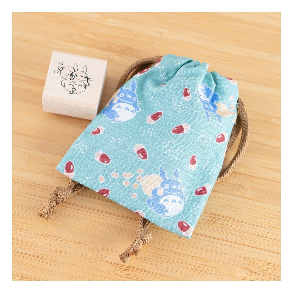 My Neighbor Totoro Stamp with Pouch Middle Totoro & Acorns