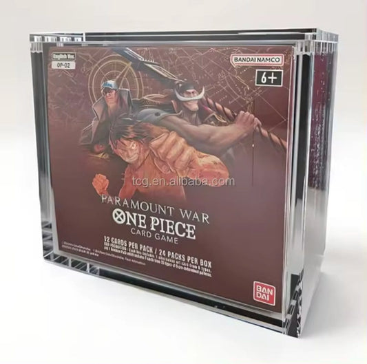 Evoretro Acrylic Display Case for Bandai One Piece TCG Larger Booster Box (OP-02)