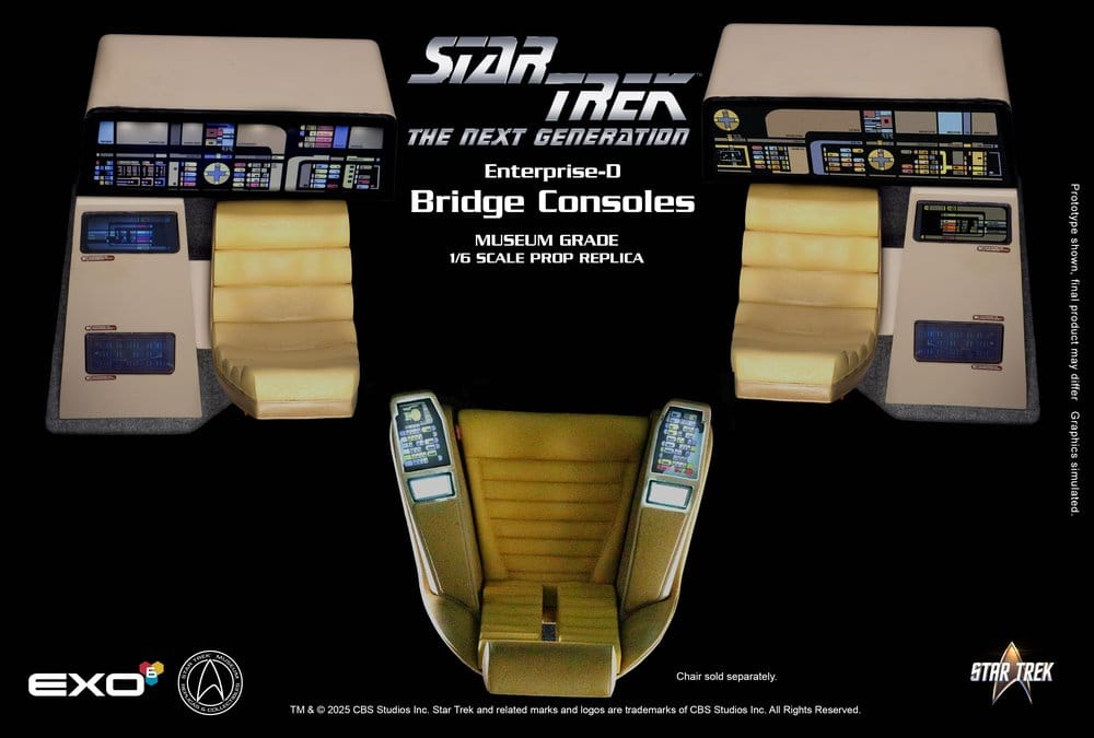 Star Trek: The Next Generation Replica 1/6 Enterprise-D Bridge Consoles Set