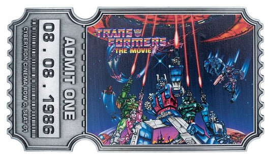 Transformers Replica The Movie 40th Anniversary Movie Ticket Limited Edition 9 x 16 cm