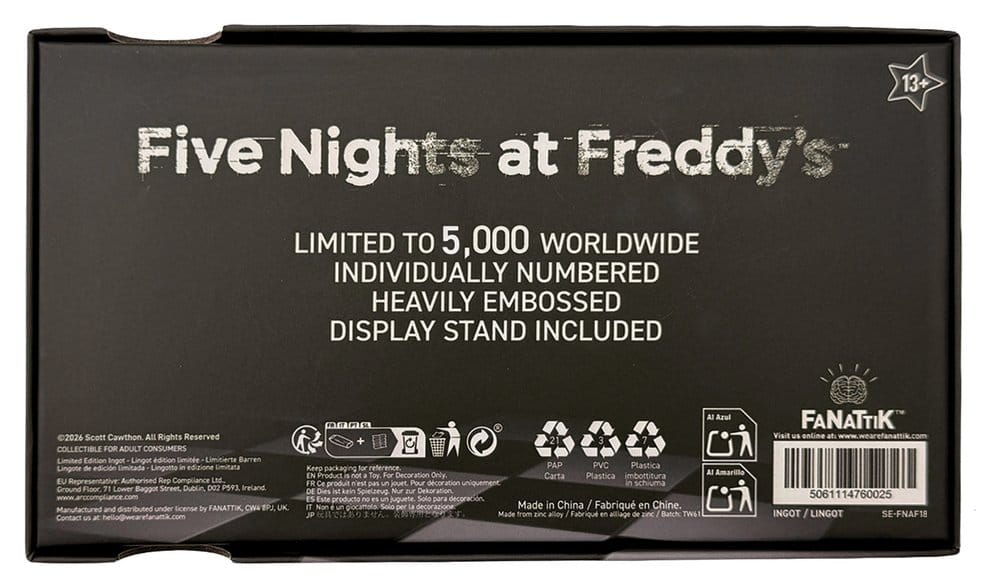 Five Nights at Freddy’s Replica Pizzaplex Opening Night Ticket Limited Edition 16 x 8 cm