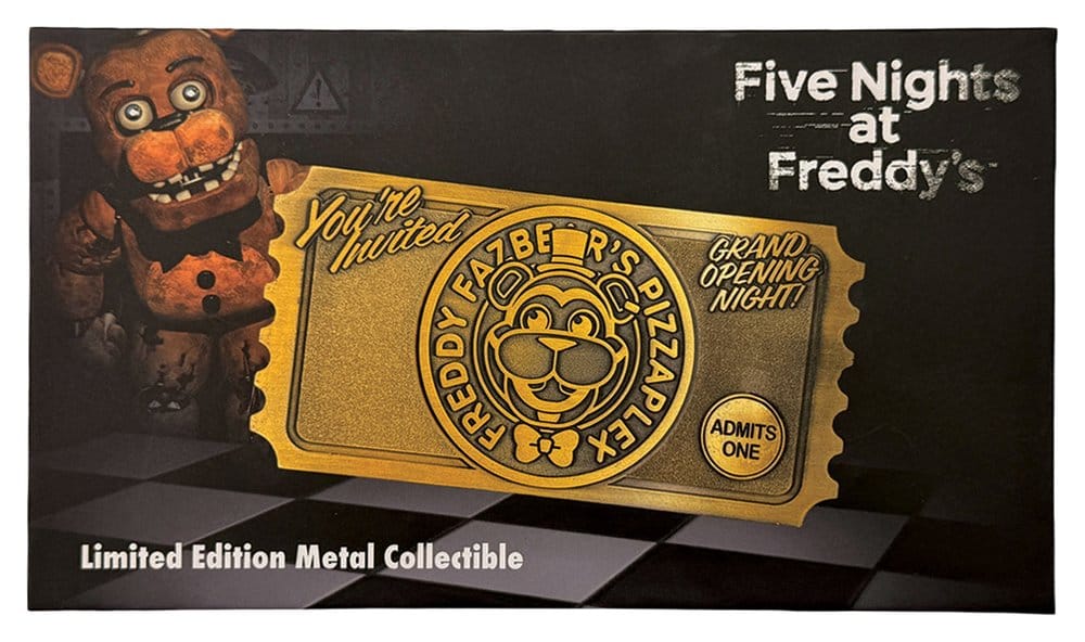 Five Nights at Freddy’s Replica Pizzaplex Opening Night Ticket Limited Edition 16 x 8 cm