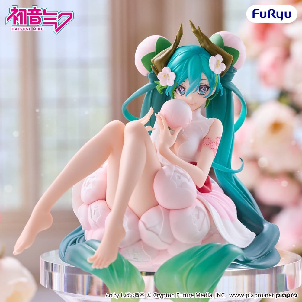 Hatsune Miku Noodle Stopper PVC Figure Flower Fairy White Plum Blossom 13 cm