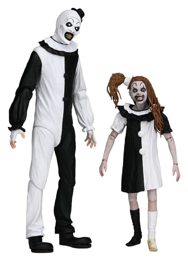 Terrifier 2 2-Pack Action Figures Ultimate Art the Clown & Little Pale Girl 18 cm
