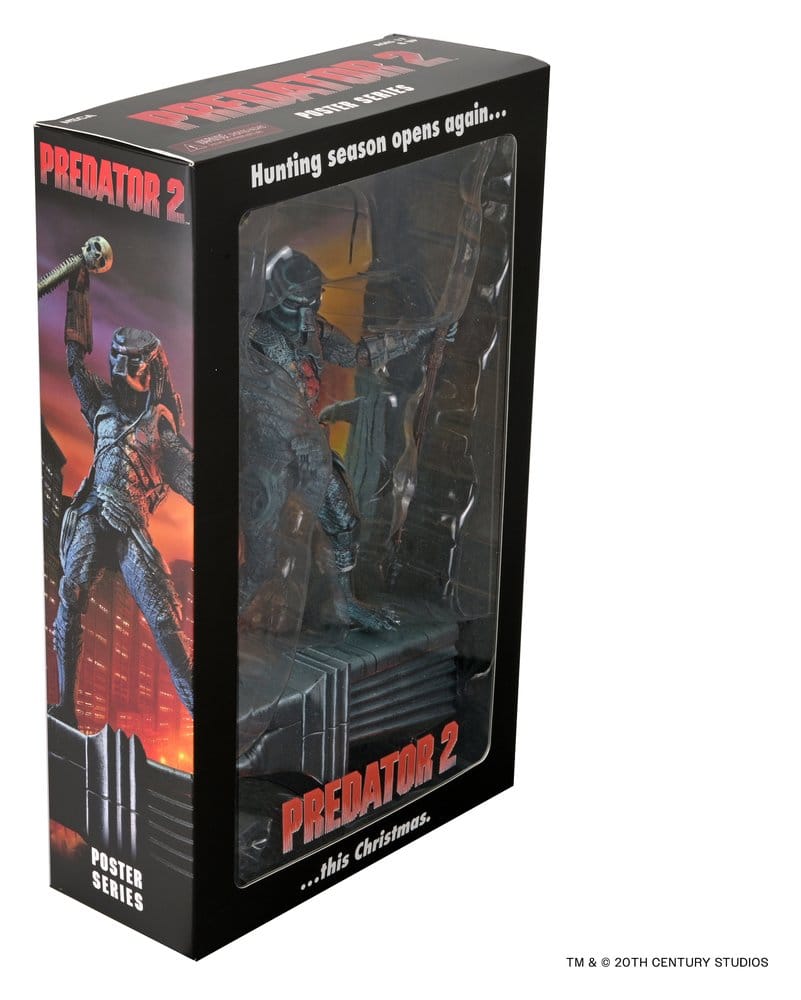 Predator 2 Action Figure City Hunter Poster Series 18 cm