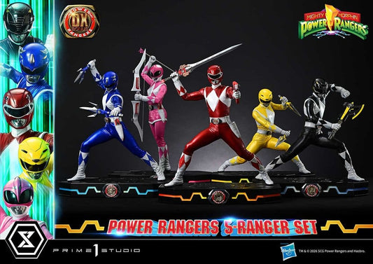 Mighty Morphin Power Rangers Premium Masterline Set of 5 Statues 1/4 Deluxe Bonus Version 62 cm