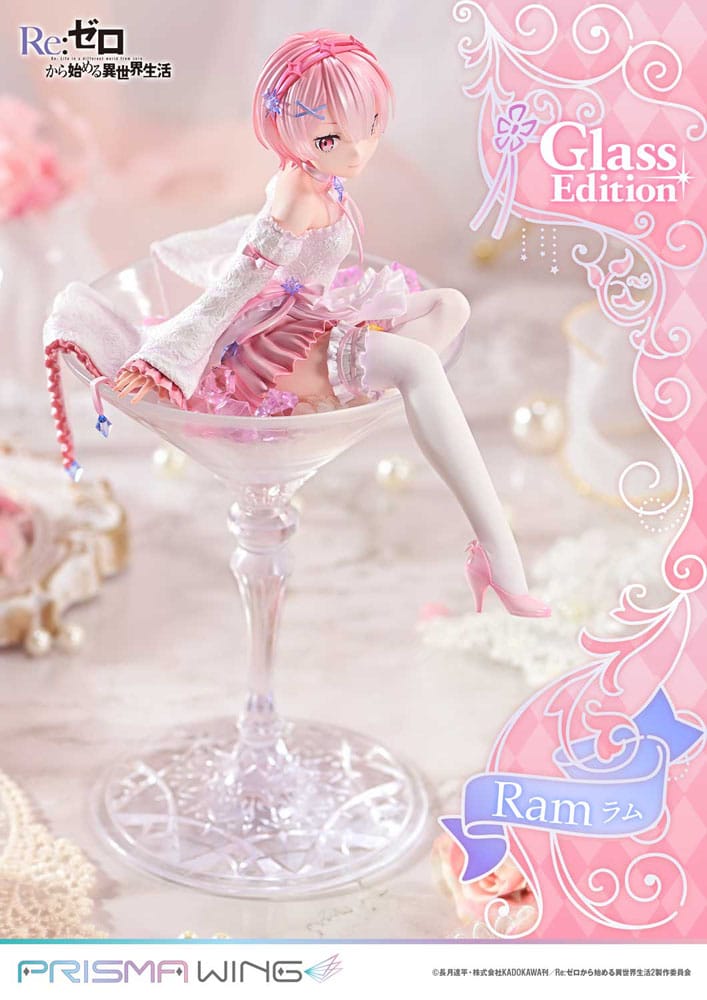 Re:ZERO Starting Life in Another World Prisma Wing PVC Statue 1/7 Ram Glass Edition 24 cm
