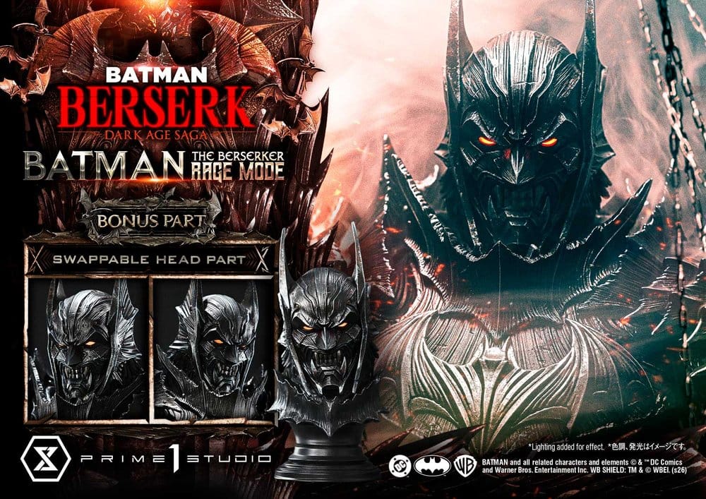 DC Comics Ultimate Premium Masterline Series Statue 1/4 Batman (Comics) Batman: The Berserker Rage Mode DX Bonus Version 93 cm