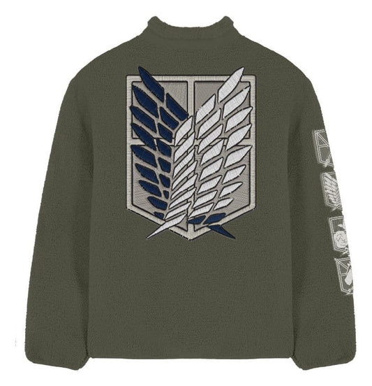 Attack On Titan Sherpa Jacket Logo Size XL