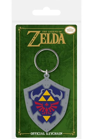 Legend of Zelda Gummi-Schlüsselanhänger Hylian Shield 6 cm
