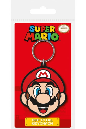 Super Mario Porte-clés en caoutchouc Mario 6 cm