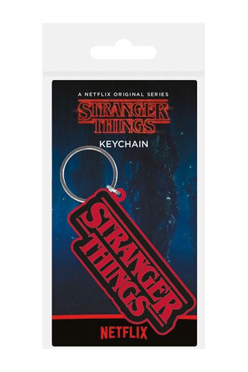 Stranger Things Gummi-Schlüsselanhänger mit Logo, 6 cm