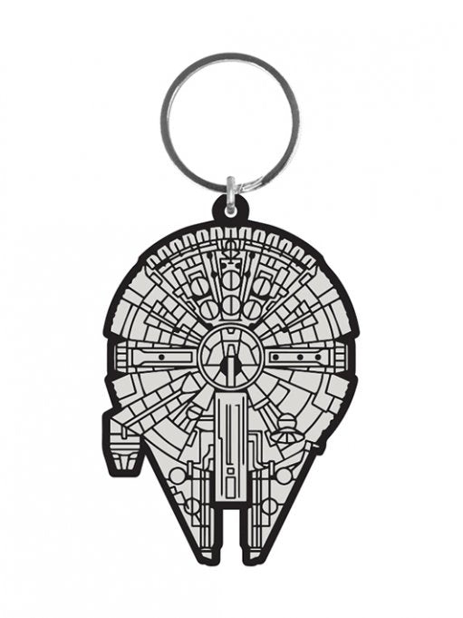 Porte-clés caoutchouc Star Wars Millennium Falcon 6 cm